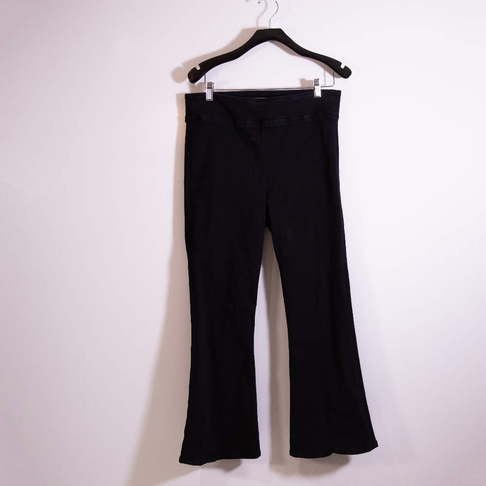 Frame Denim The Jet Set Crop Mini Flare Cotton Stretch Denim Jeans Sheen Noir 2